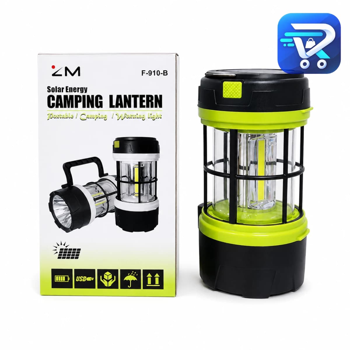 2 In 1 Solar Energy Camping Lantern & Torch